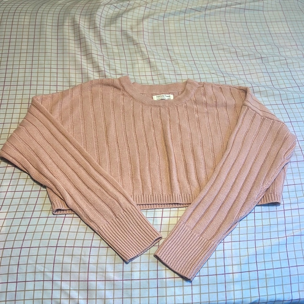 Full Circle Trends Knitted Sweater Croptop